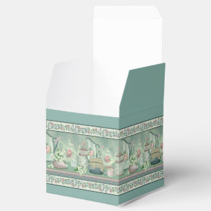 Chá da cerceta do vintage & caixa do favor do cub