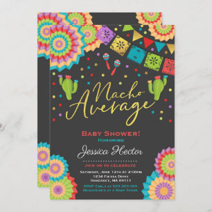 Chá da média do Nacho do convite do chá de fraldas