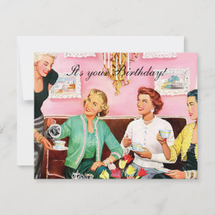 Chá da Tarde dos Anos 1950 Feliz Aniversário