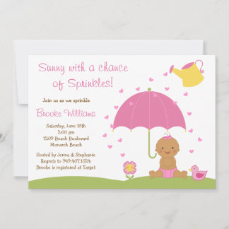 Chá de Baby Sprinkle Convite Afro-Americano