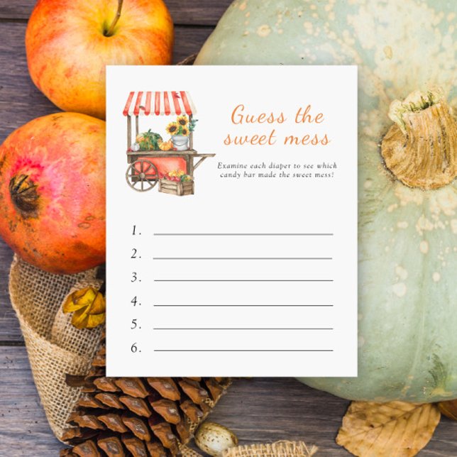 Chá de bebê abóbora - Adivinhe a Doçura Bagunçada (Criador carregado)