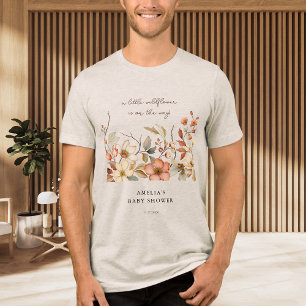 Chá de Bebê Aquarela de Flores Silvestres Rústicas