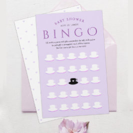 Chá de Bebê Bingo Rosa Lavanda Fofa Feminina 