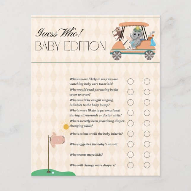 Chá de Bebê Boho Adivinhe Quem! Edição Bebê (Frente)