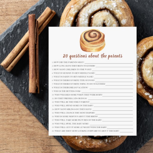 Chá de bebê Bun - 20 perguntas sobre os pais (Criador carregado)
