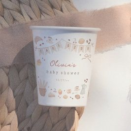 Chá de Bebê Cafe Bebe Aquarela Desenhado à Mão