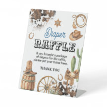 Chá de Bebê Cowpoke Diaper Raffle