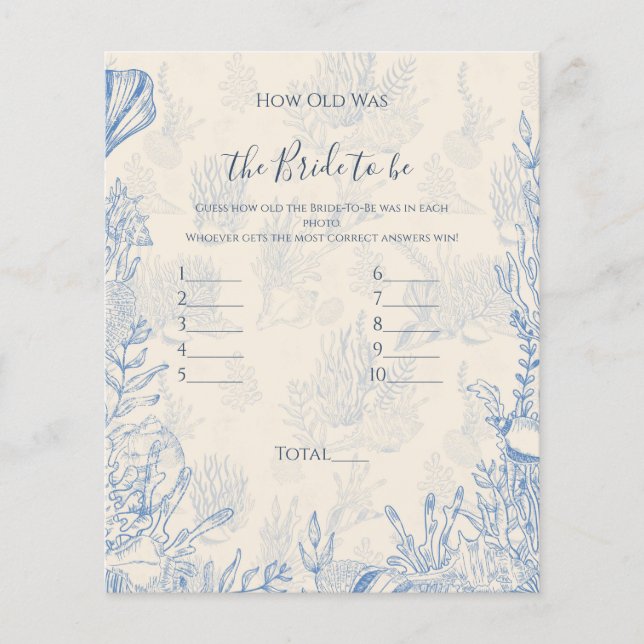 Chá de Bebê da Noiva - Quantos Anos Tinha a Noiva (Frente)