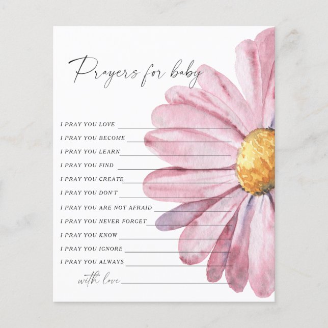Chá de bebê Daisy - orações para o bebê jogo (Frente)