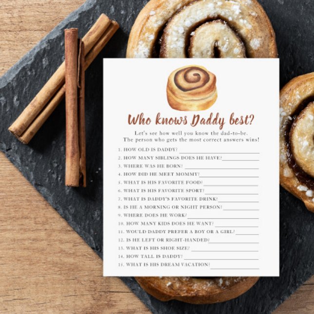 Chá de bebê de Bun - Jogo Quem conhece melhor o pa (Criador carregado)