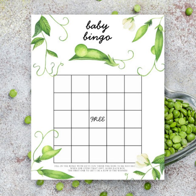 Chá de bebê de ervilha - Jogo de bingo para chá de (Criador carregado)