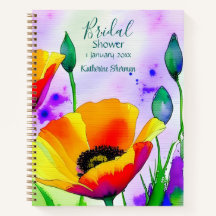 Chá de Bebê de Flores em Aquarela Papoulas da Cali