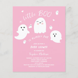 Chá de Bebê de Halloween Rosa de Orçamento Fantasm