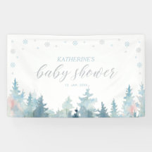 Chá de Bebê de Inverno Silver & Blue País das Mara