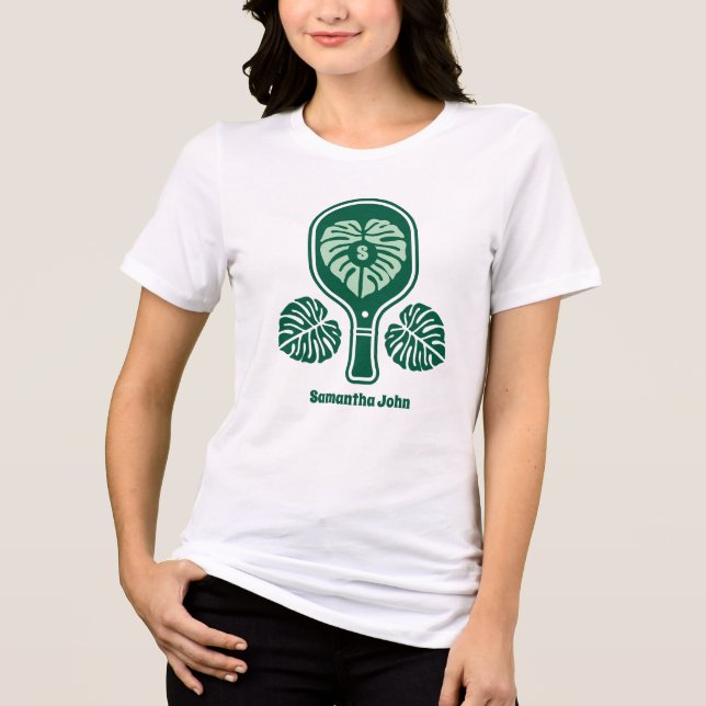 Chá de Bebê de Monstera Tropical de Pickleball (Frente)