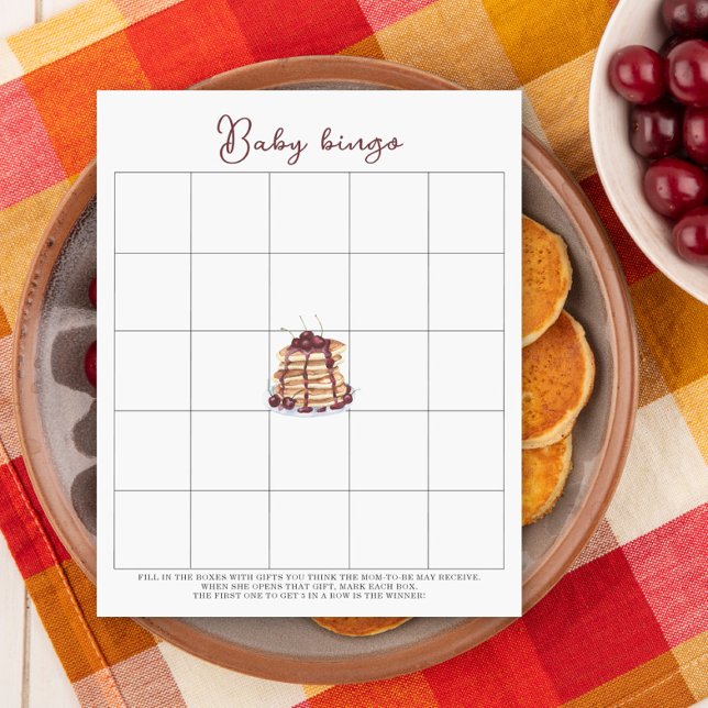 Chá de bebê de panquecas Jogo de bingo para chá de (Criador carregado)