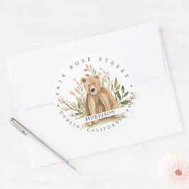 Chá de Bebê de Primavera | Etiqueta de Endereço de