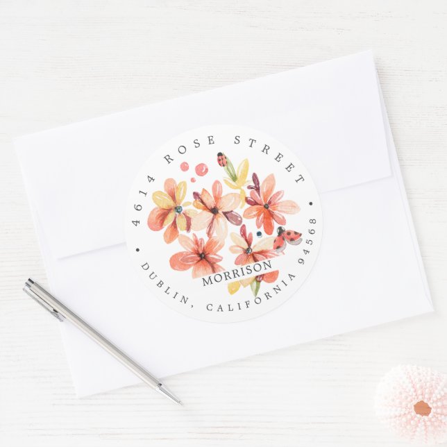Chá de Bebê de Primavera | Etiqueta de Endereço de (Envelope)