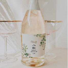 Chá de Bebê de Vinho Espumante Elegante Eucalipto