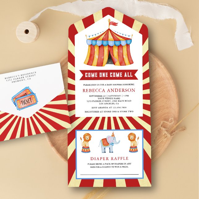 Chá de Bebê do Circo Vintage Carnival (Criador carregado)