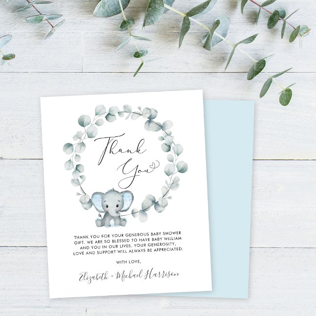 Chá De Bebê Elefante Bonito Obrigado (Criador carregado)