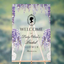 Chá de Bebê Floral Lilás da Era Regência
