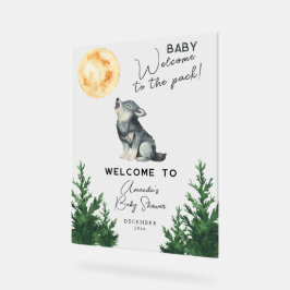Chá de Bebê Lobo em Aquarela Boas-vindas