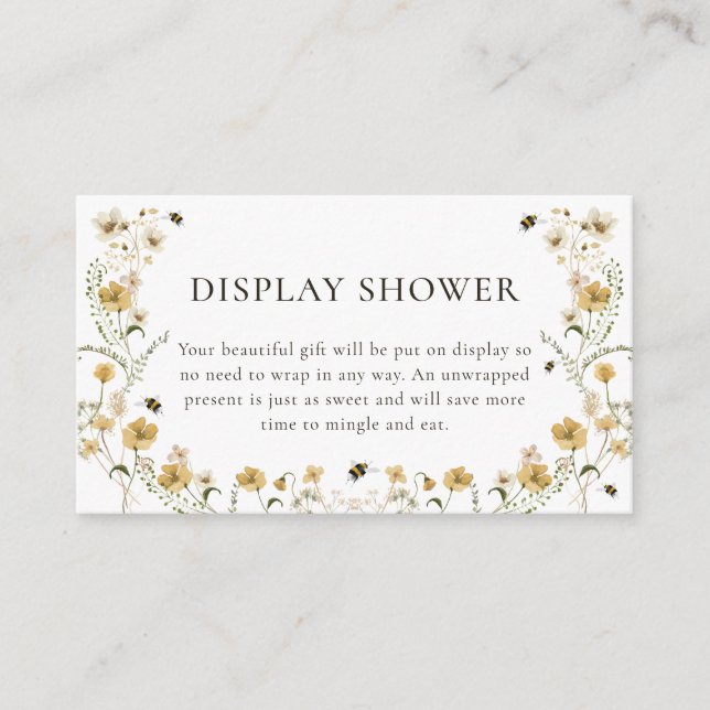 Chá de Bebê Mamãe Abelha Exibir Cartão de Chá (Frente)