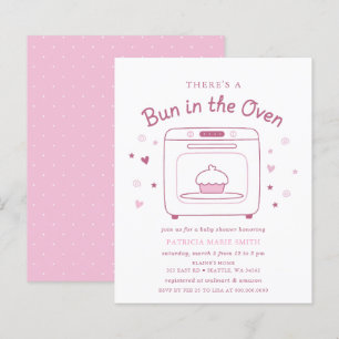 Chá de Bebê Menina Rosa Bun no Forno no Orçamento