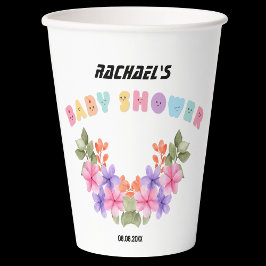 Chá de Bebê Menina Rosa Suave Floral