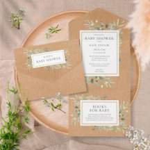 Chá de Bebê Neutro com Tema Rustic Kraft