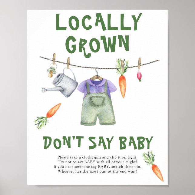 Chá de bebê no mercado de agricultores - Poster nã (Frente)