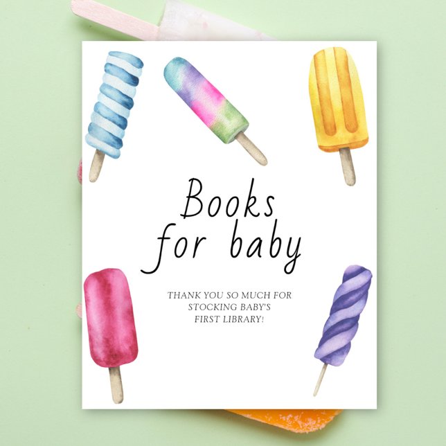 Chá de bebê Popsicle - livros para bebê pôster (Criador carregado)