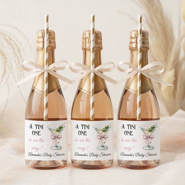 Chá de Bebê Retro A Tini One Martini Arco Rosa (Criador carregado)