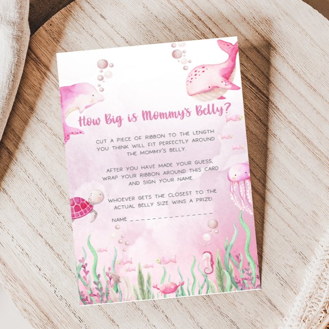 Chá de Bebê Rosa Debaixo do Mar Como Está o Jogo (Under the Sea Baby Shower Game)
