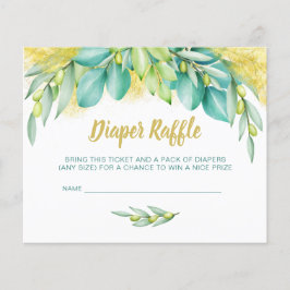 Chá de Bebê Sorteio de Fraldas Inserção Eucalipto