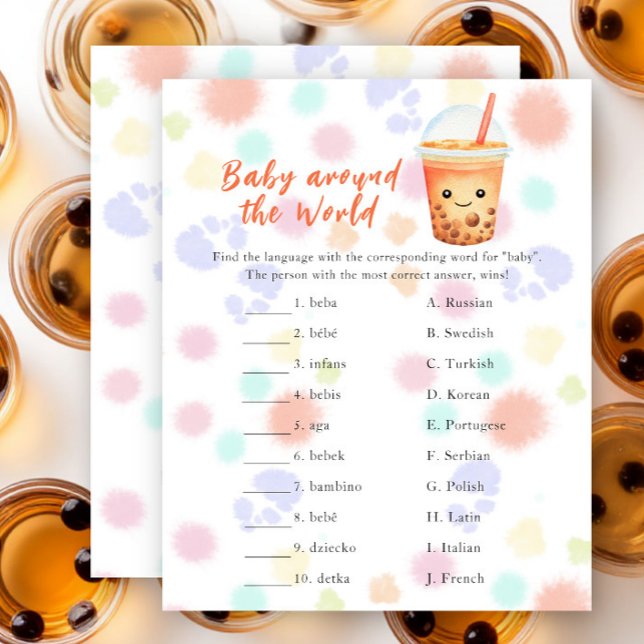 Chá de bebê Tea baby shower - Jogo do bebê ao redo (Criador carregado)