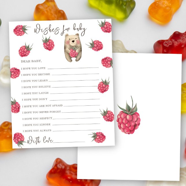 Chá de bebê urso aquarela - desejos para o bebê (Criador carregado)
