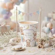 Chá de Bebê Urso Teddy Pastel Doce estrela borbole