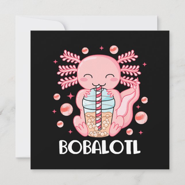 Chá de Bolhas de Axolote Engraçado (Frente)
