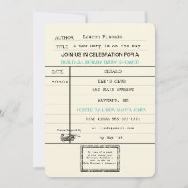 Chá de Cartão de Biblioteca de Bebê Neutro de Gêne