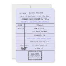 Chá de Cartão de Biblioteca de Bebê Neutro de Gêne