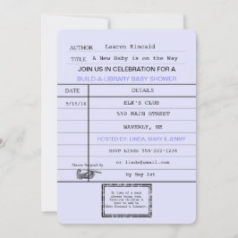 Chá de Cartão de Biblioteca de Bebê Neutro de Gêne