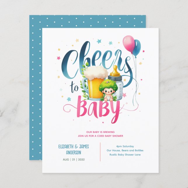 CHÁ de Casais de cervejas para bebês CÓDIGOS (Frente/Verso)