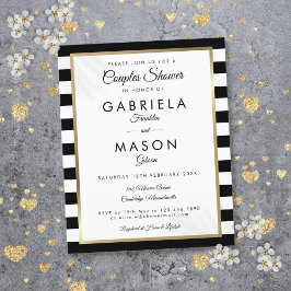 Chá de Casais Dourados com Faixa Preta de Orçament