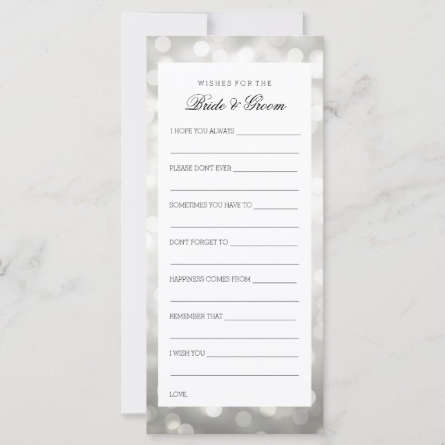 Chá de casamento Desperta Luzes Luminosas Prateada (Frente)