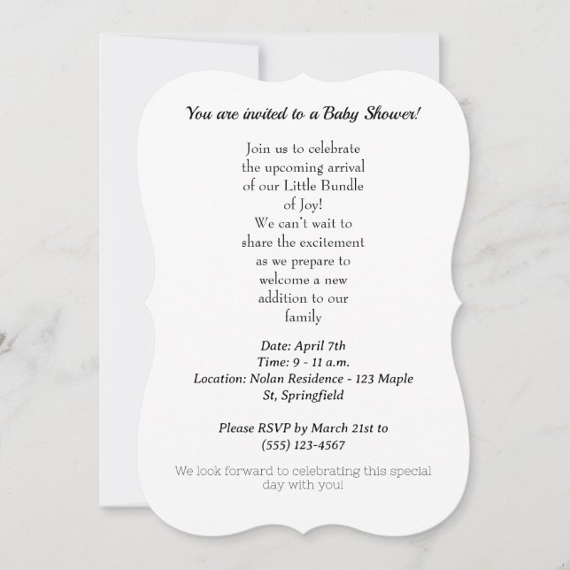 Chá de fraldas (Frente)