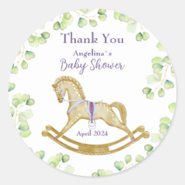 Chá de fraldas adesivo Obrigado