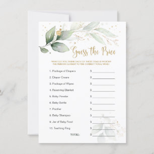 Chá de fraldas adivinha a folhagem verde do jogo d