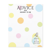 Chá de fraldas Advice Card Beach Ball